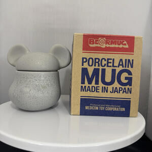 PORTER x BE@RMUG Gray PORCELAIN Mug/Cup Lightly Stained From Storage See PICS